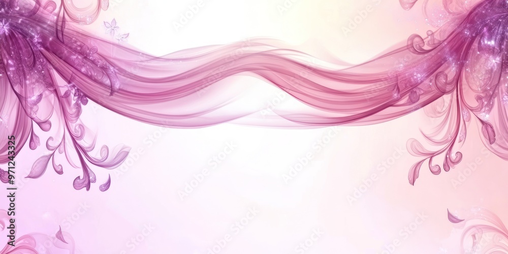 A soft, abstract design featuring flowing pink and purple elements, suitable for backgrounds.