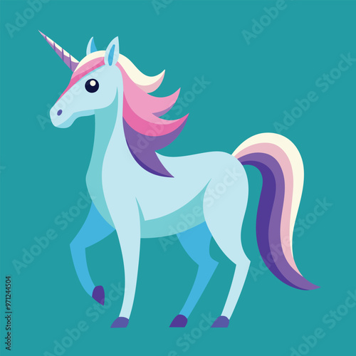  cute unicorn vector illustration.
