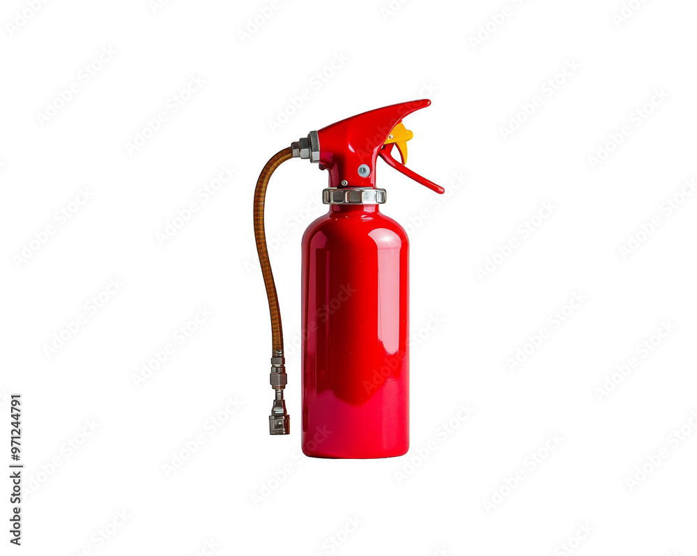 Obraz premium Portable fire extinguisher isolated on transparent background