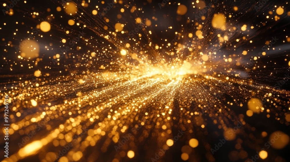 Fototapeta premium The Golden Sparkle Explosion