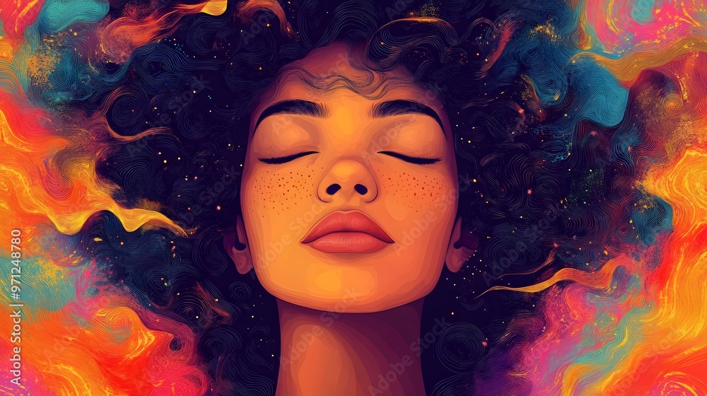 Vector illustration of a Latina adult woman with a mental health awareness banner for White January in Brazil. Vector illustration of a Latina adult woman with a mental health awareness banner for White January in Brazil.