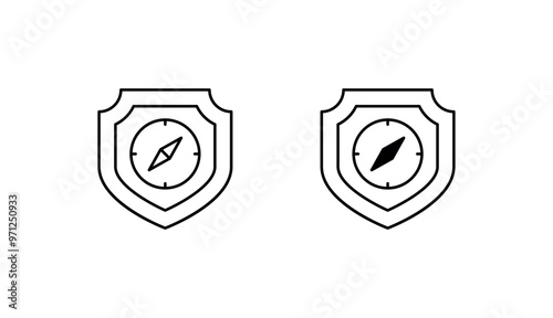 Adventure Game icon design with white background stock illustration