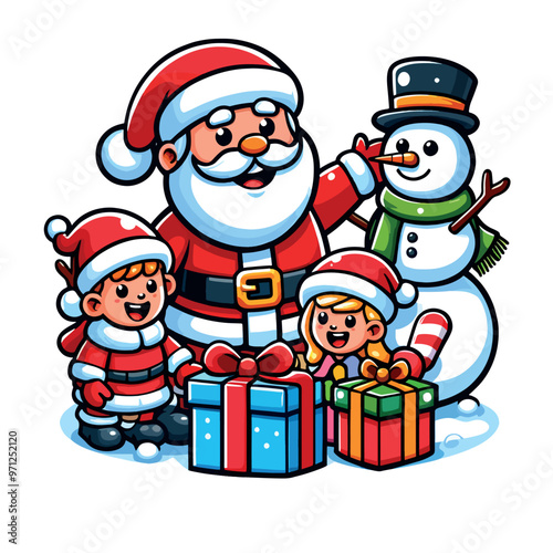 cute illustration of santa claus