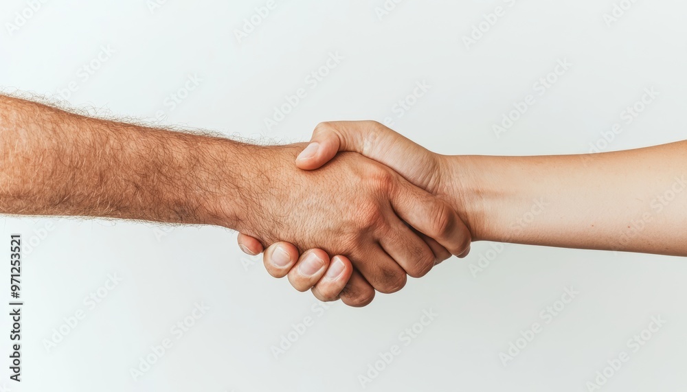 Two hands gripping each other tightly in a handshake, symbolizing tough negotiation, hard-fought agreement, tense negotiation Two hands gripping each other tightly in a handshake, symbolizing tough negotiation, hard-fought agreement, tense negotiation