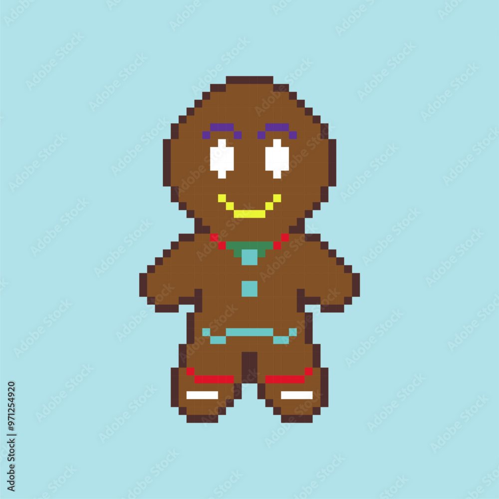 christmas ginger bread pixel art christmas ginger bread pixel art