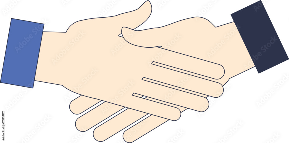 Two hands in a firm handshake, symbolizing trust, agreement, and partnership. Two hands in a firm handshake, symbolizing trust, agreement, and partnership.