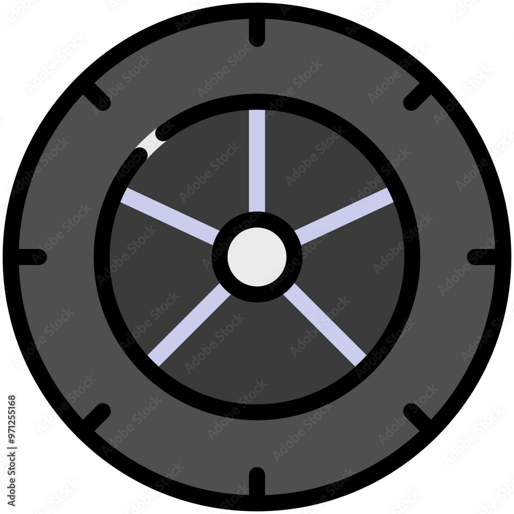Obraz premium tire filled line icon