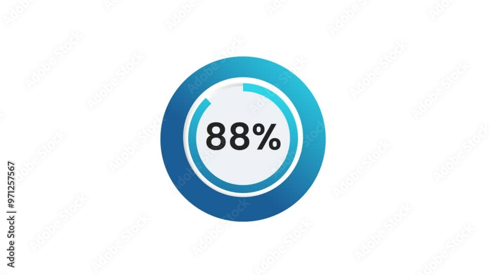 92% Pie Chart Animation 92% Pie Chart Animation