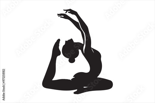 Gymnastic black Silhouette logo
