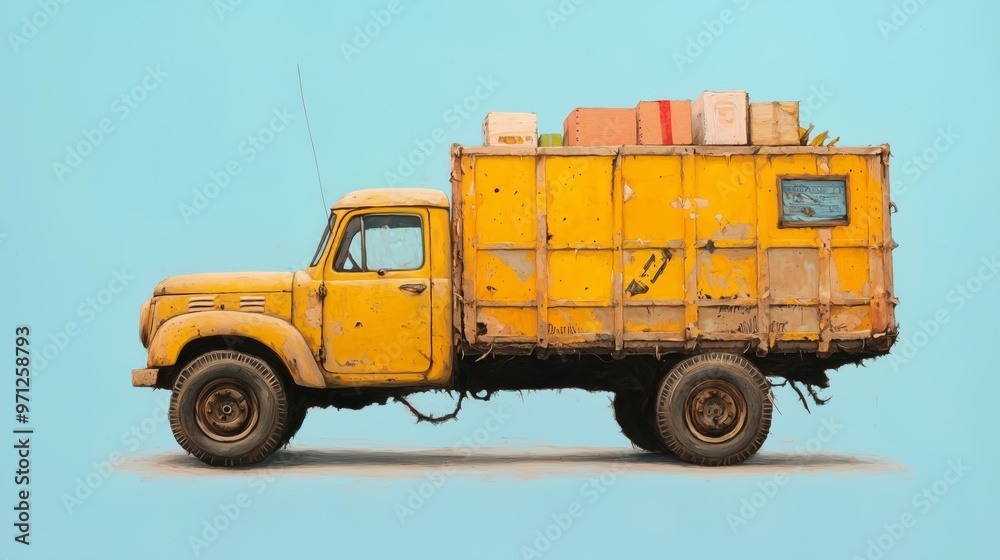 Fototapeta premium Primitive Portraits of Freight Frenzy