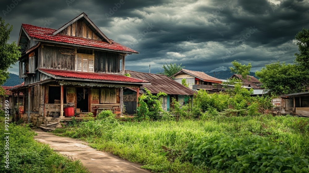 Fototapeta premium Northern Thai NCN-themed home.