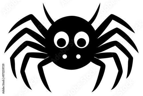 cute halloween spider silhouette photo