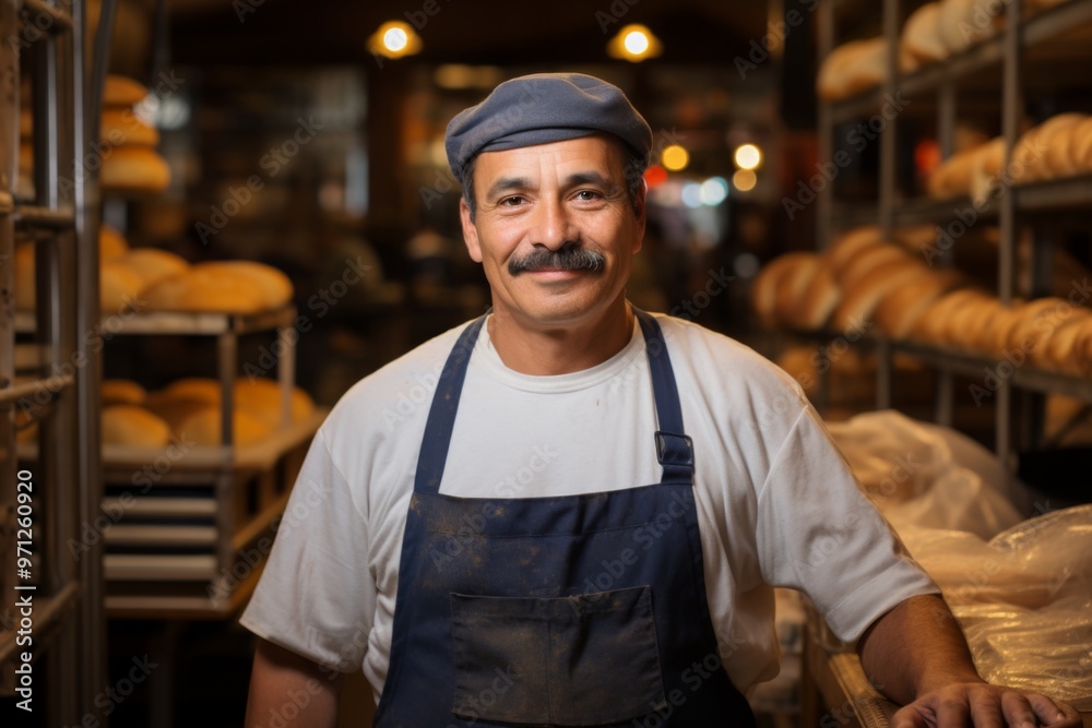 Fototapeta premium Portrait of a senior male baker