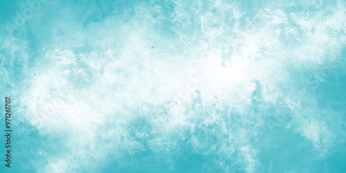 Cirrus Clouds in a Blue Sky blue sky with cloud closeup background. Abstract blue sky Watercolor background, Illustration, texture for design. hand painted abstract art blue watercolor background