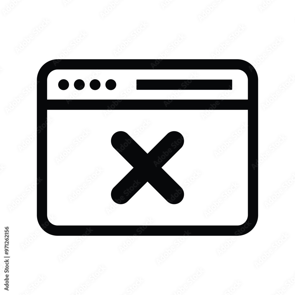 Browser cancel icon