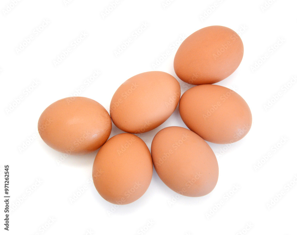 Eggs isolated on white background