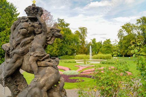 sculptures of the royal gardens of Prague castle photo