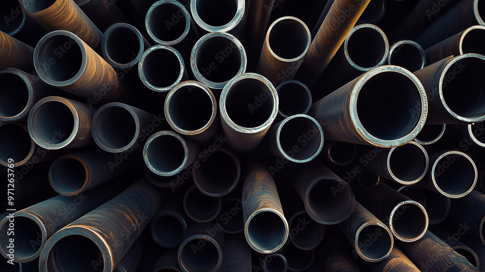 small steel pipes stacked over each other,8k, real photo, photography small steel pipes stacked over each other,8k, real photo, photography