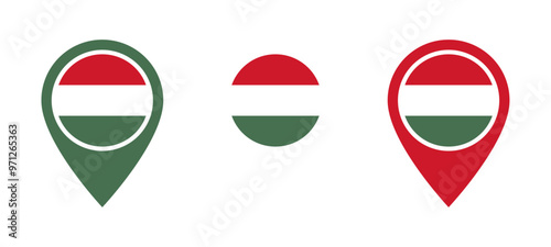 Free Download Hungary flag location icon set - GFXLoad
