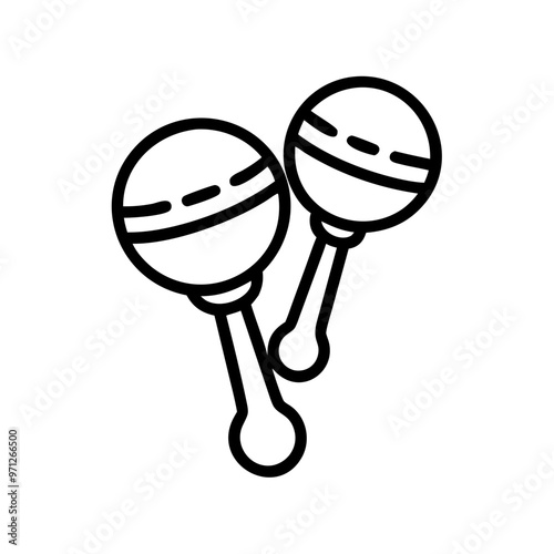 Baby Rattles Black Icon