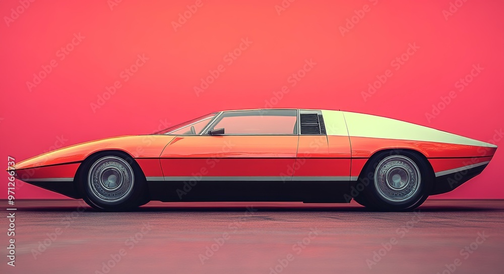 Obraz premium Vintage Italian GT Car, Designed for High Performance