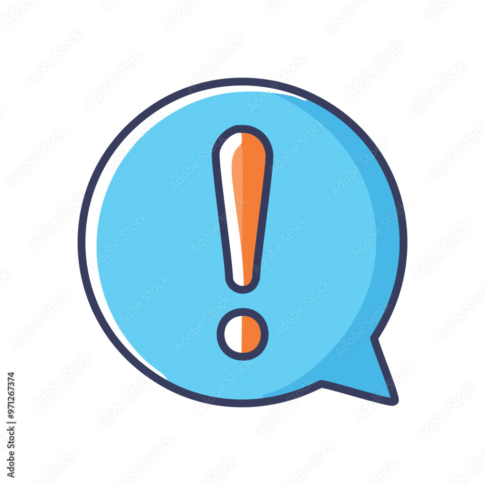 Alert icon. Blue circle with an exclamation mark inside, symbolizing caution, alert, or warning. Alert icon. Blue circle with an exclamation mark inside, symbolizing caution, alert, or warning.