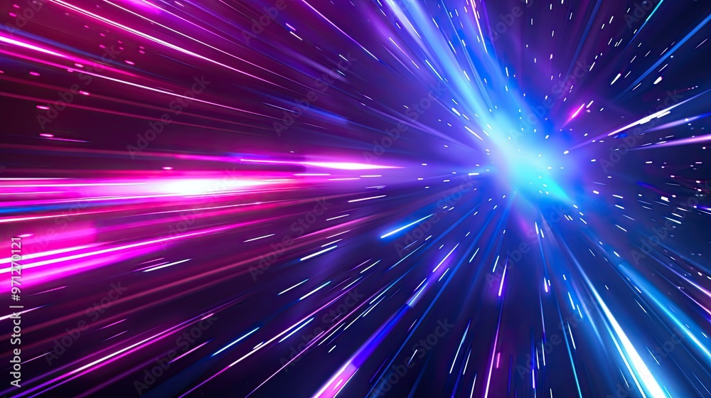 A vibrant depiction of light streaks in various colors, suggesting motion through space, often used in futuristic themes. A vibrant depiction of light streaks in various colors, suggesting motion through space, often used in futuristic themes.