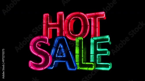 Neon HOT SALE Text On Alpha Loop
