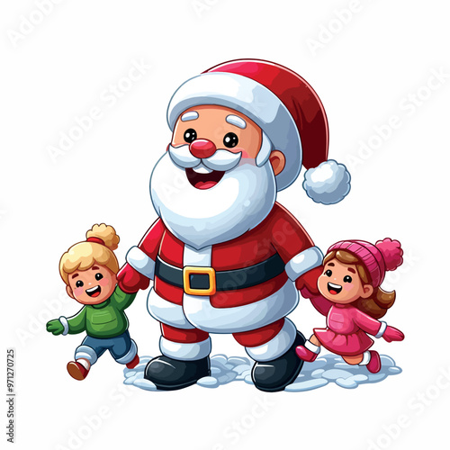 cute illustration of santa claus