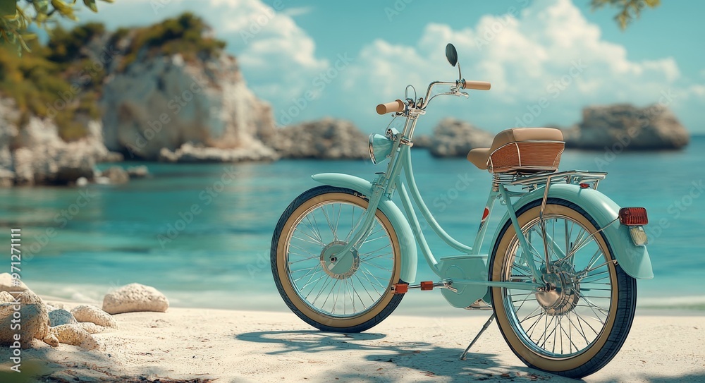 Fototapeta premium Vintage Bike on the Beach