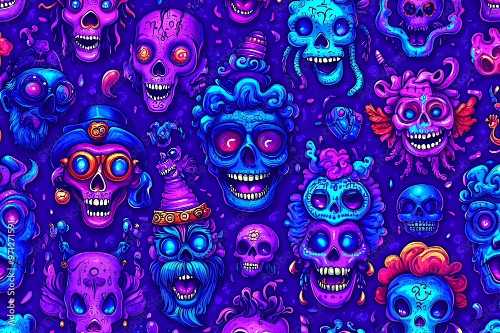 Colorful Skull Pattern Colorful Skull Pattern