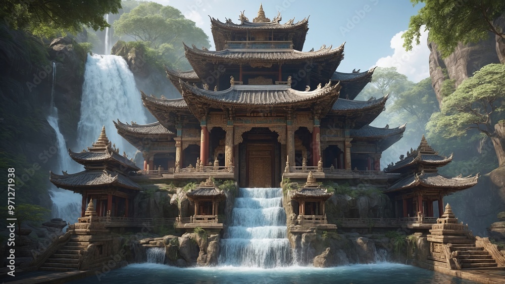 Fototapeta premium Flowing Sacred Structure