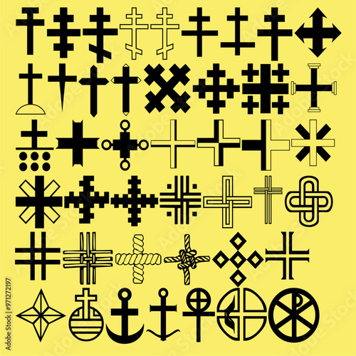 cross symbol set vector