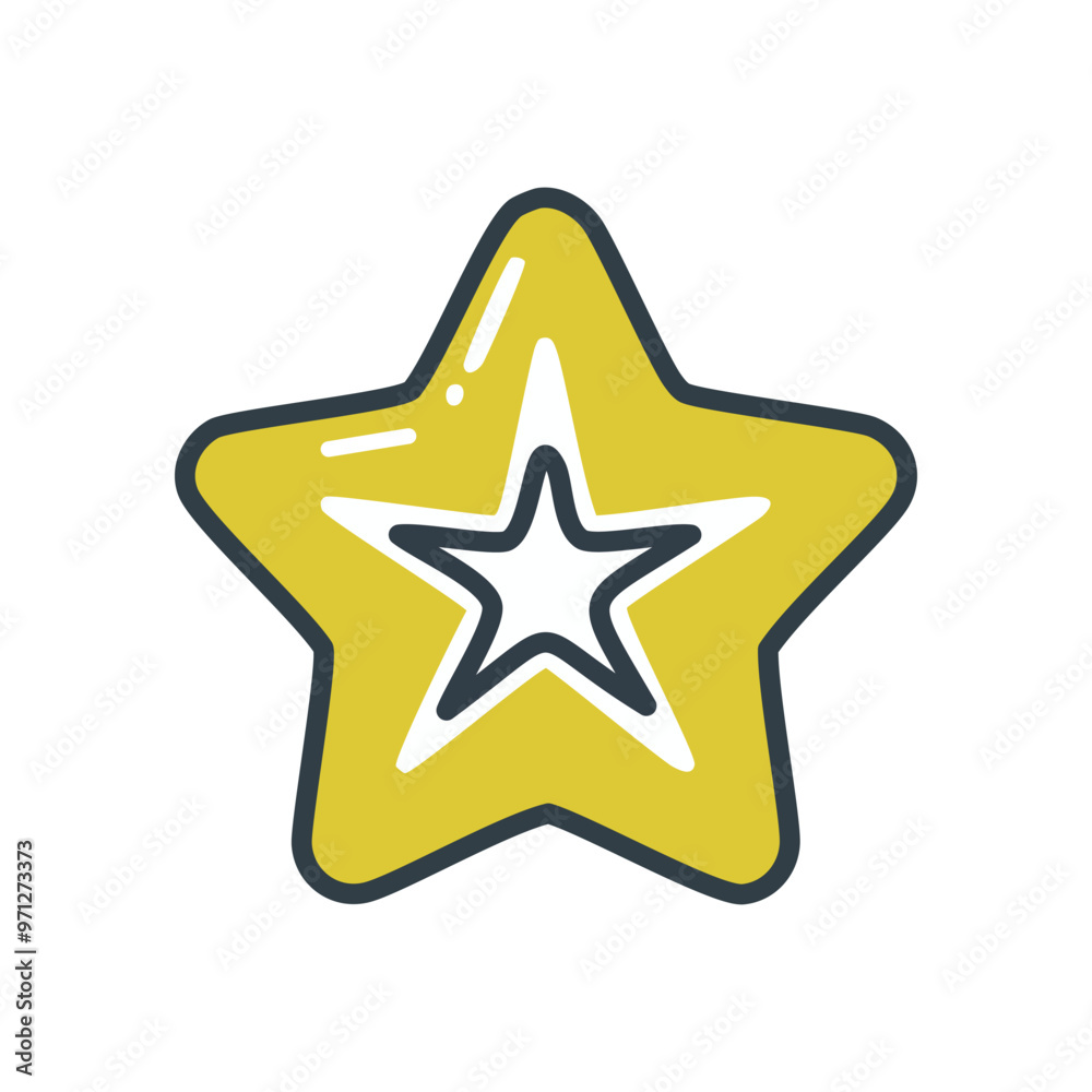 Gold star icon. Simple cartoon gold star icon. Represents achievement, success, rating, and quality. Gold star icon. Simple cartoon gold star icon. Represents achievement, success, rating, and quality.