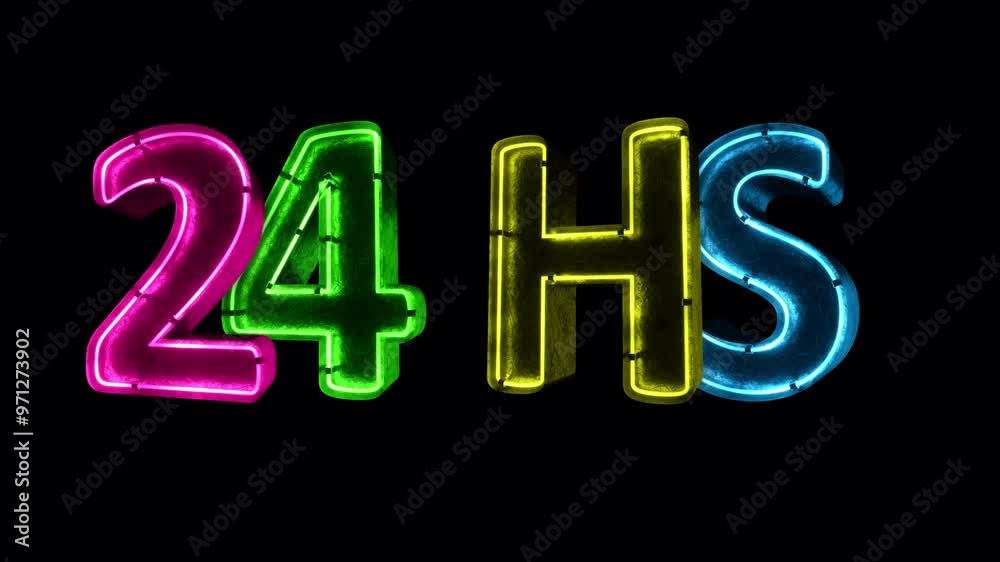 Neon 24 HS Text On Alpha Loop Neon 24 HS Text On Alpha Loop