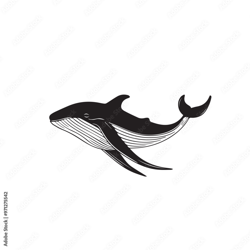 Whale in cartoon, doodle style . Image for t-shirt, web, mobile apps and ui. Isolated 2d vector illustration in logo, icon, sketch style, Eps 10, black and white. AI Generative Whale in cartoon, doodle style . Image for t-shirt, web, mobile apps and ui. Isolated 2d vector illustration in logo, icon, sketch style, Eps 10, black and white. AI Generative