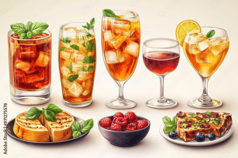 Delicious Drinks and Food