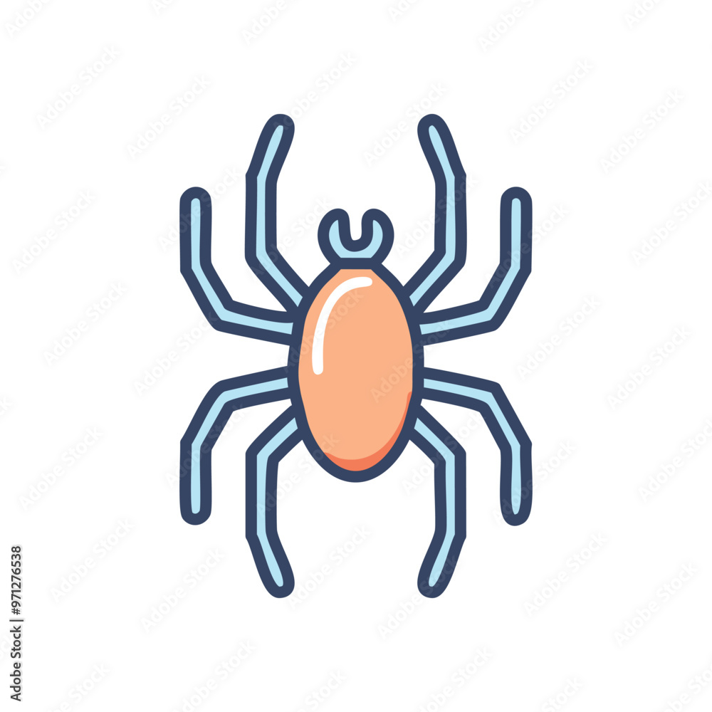 Cartoon tick. Illustration of a tick, commonly found in nature. Cartoon tick. Illustration of a tick, commonly found in nature.