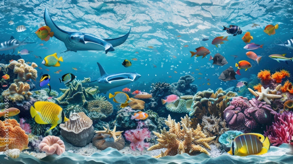 Fototapeta premium Vibrant Underwater Paradise