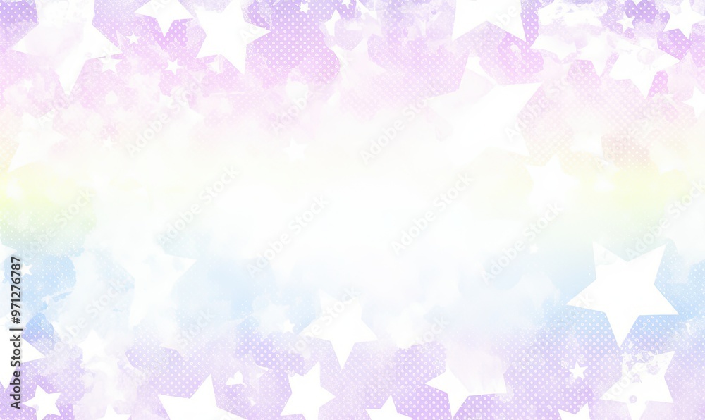 Abstract pastel background with white stars and a soft, dreamy feel. Abstract pastel background with white stars and a soft, dreamy feel.