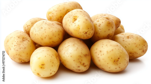 potatoes isolated on white background,suitable for marketing promotions such as supermarkets and e-commerce