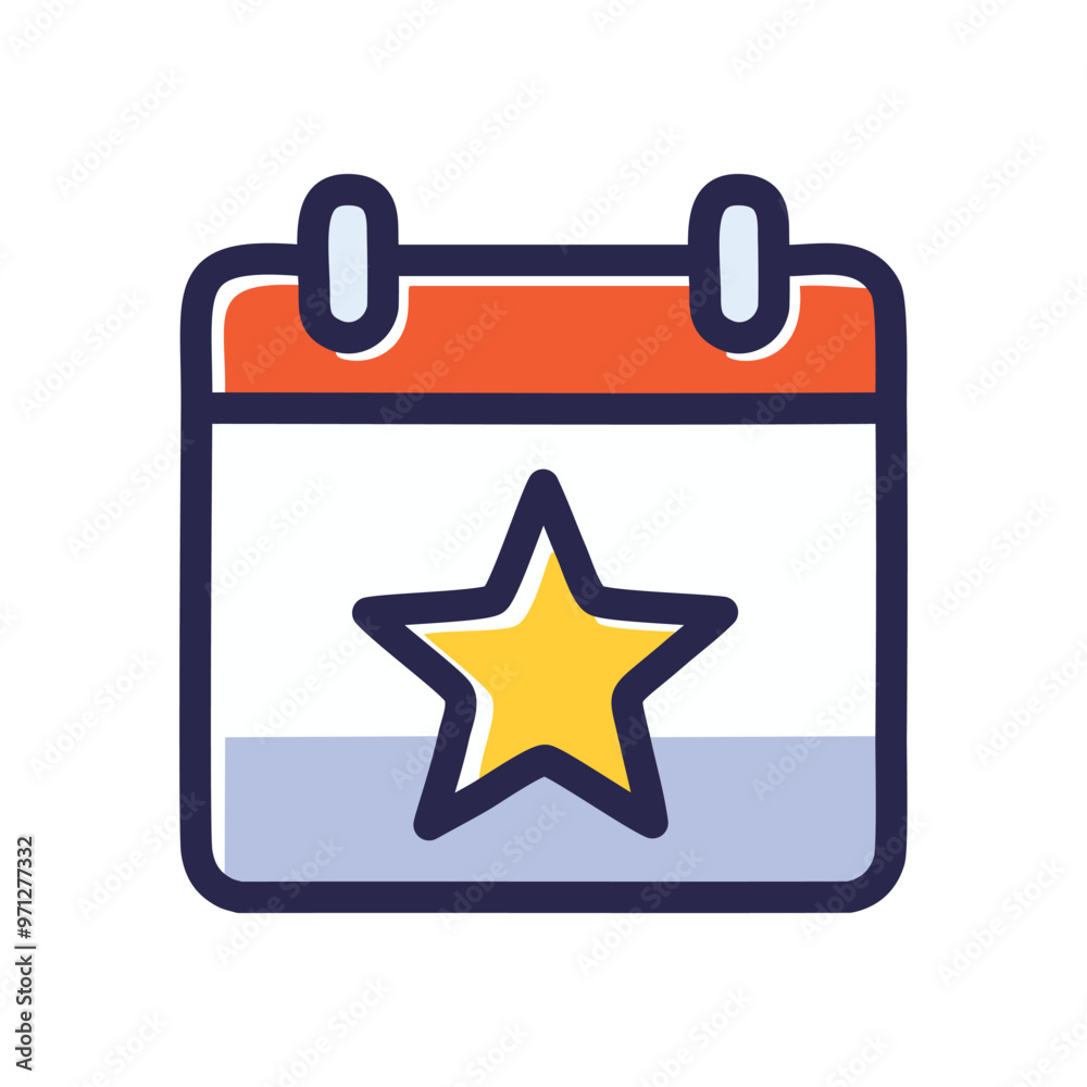 Calendar star icon. Calendar icon with a star, symbolizing a special date, important event, or achievement. Calendar star icon. Calendar icon with a star, symbolizing a special date, important event, or achievement.