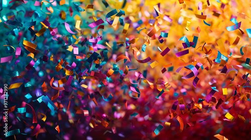 colorful confetti wallpaper pattern for celebration and party photo