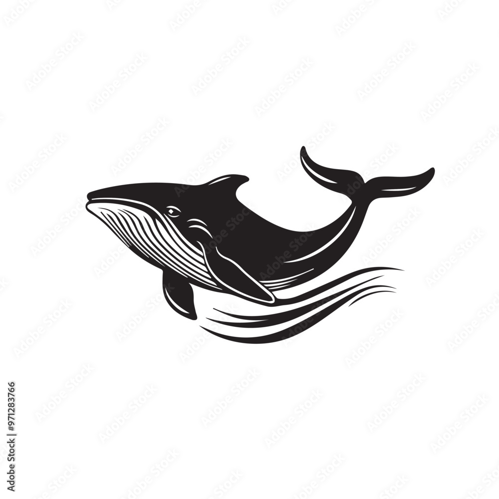 Whale in cartoon, doodle style . Image for t-shirt, web, mobile apps and ui. Isolated 2d vector illustration in logo, icon, sketch style, Eps 10, black and white. AI Generative Whale in cartoon, doodle style . Image for t-shirt, web, mobile apps and ui. Isolated 2d vector illustration in logo, icon, sketch style, Eps 10, black and white. AI Generative