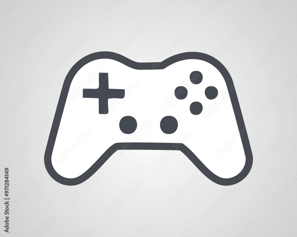Minimalist Game Controller Icon | Flat Design Vector Illustration Minimalist Game Controller Icon | Flat Design Vector Illustration
