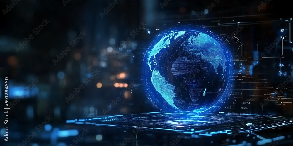 Digital Globe: Futuristic Technology Concept Digital Globe: Futuristic Technology Concept