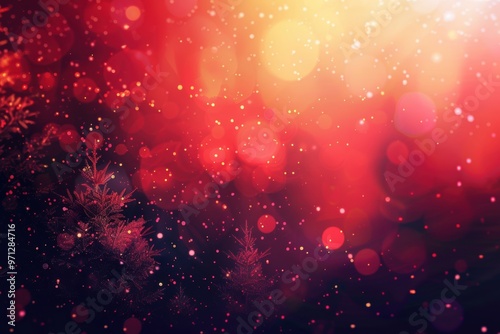 Abstract ASMR Christmas background with soft lights, festive colors, soothing vibe...