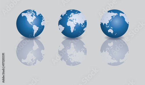 Earth planet icon. Vector illustration of flat planet Earth for web design, banner, infographic