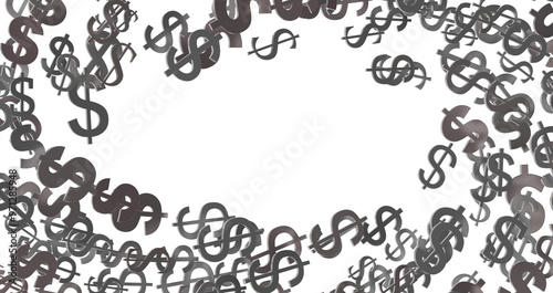 dollar symbol, 3d render il...