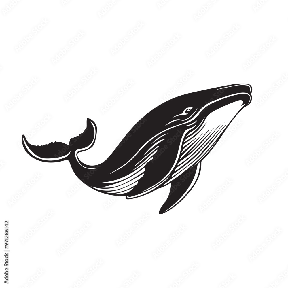 Whale in cartoon, doodle style . Image for t-shirt, web, mobile apps and ui. Isolated 2d vector illustration in logo, icon, sketch style, Eps 10, black and white. AI Generative Whale in cartoon, doodle style . Image for t-shirt, web, mobile apps and ui. Isolated 2d vector illustration in logo, icon, sketch style, Eps 10, black and white. AI Generative